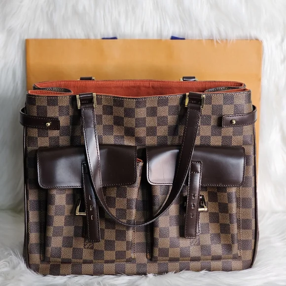 #00090-0042 LOUIS VUITTON DAMIER EBENE UZES TOTE BAG - Picture 2 of 11